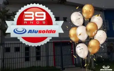Foto da empresa Alusolda com selo 39 anos