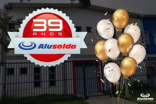 Foto da empresa Alusolda com selo 39 anos